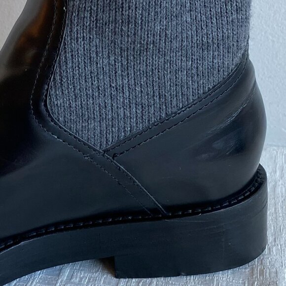 J. Crew Italian Leather Rib Cuff Chelsea Boots Sz 9 - Picture 14 of 16